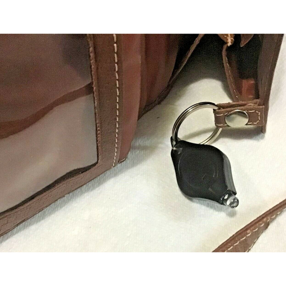 NO BRAND Brown LEATHER PURSE WITH LONG SHOULDER STRAP ( OKPTA1519426 ON SNAP) - Picture 4 of 10